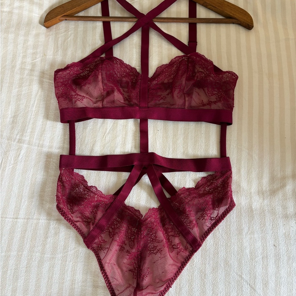Victoria's Secret wine lace intimate